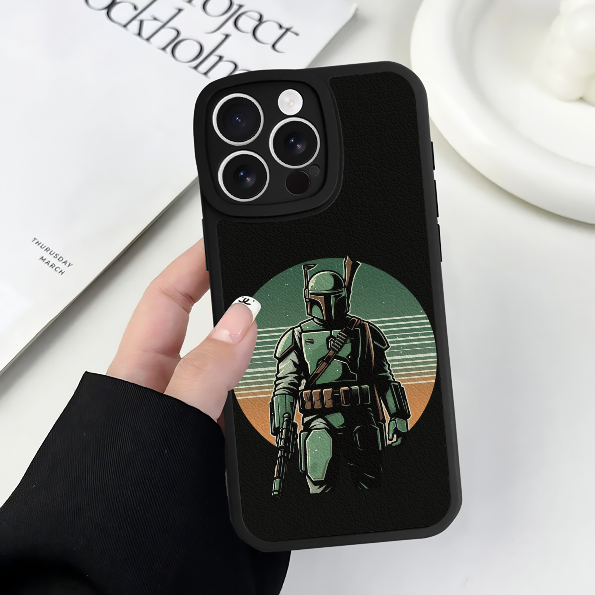 （画像用） スター・ウォーズ Star Wars 【iPhone 16シリーズ対応】シリコンスマホケース（レザー調） 材質：シリコン
